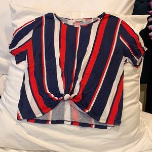 Striped crop top perfect for 4th of July 🇺🇸